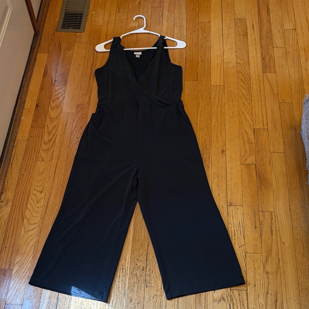 a new day Elegant Black Wrap Jumpsuit